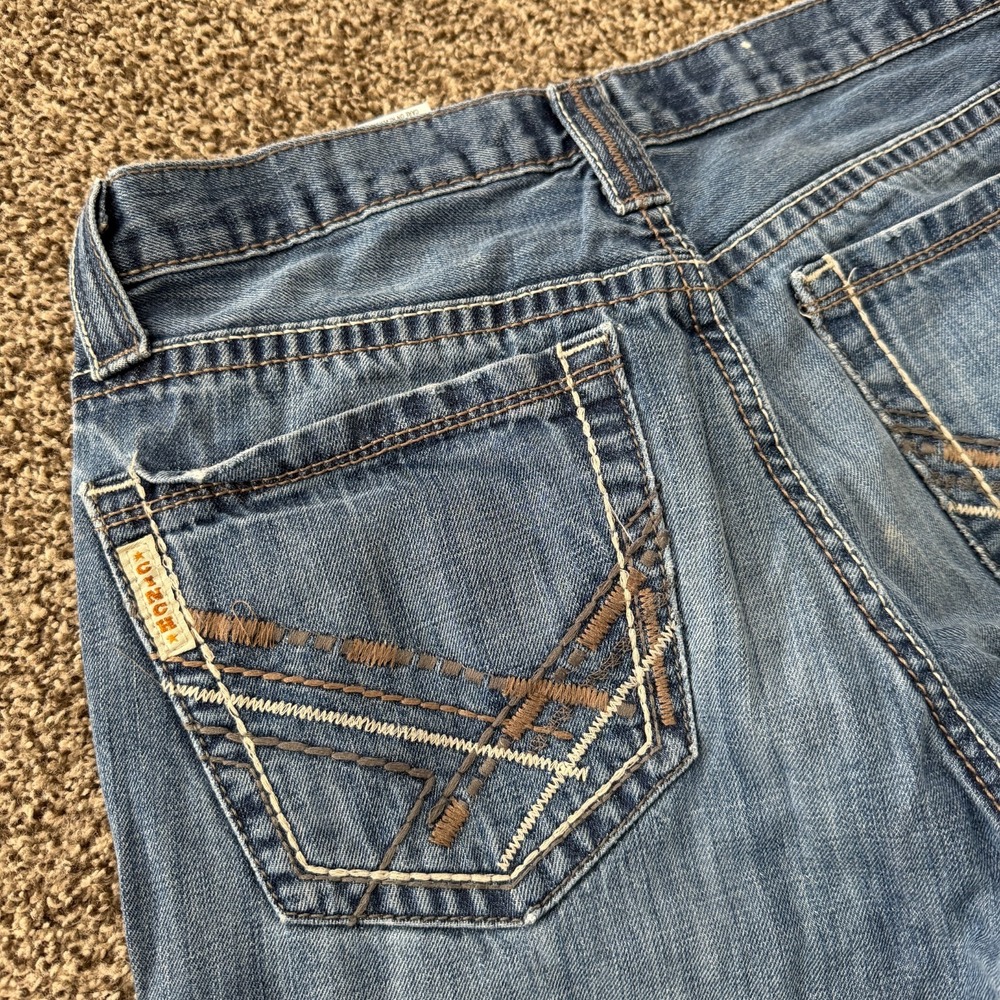 Cinch Ian Slim Fit Boot Cut Jeans Western Cowboy Men 31x35 Blue Riding